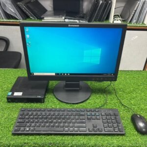 Lenovo ThinkCentre M93p desktop full setup with monitor
