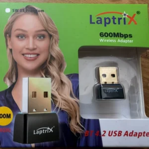 Laptrix 600Mbps USB WiFi Adapter with Bluetooth 4.2 | Wireless Network Receiver for Windows PC & Thin Clients