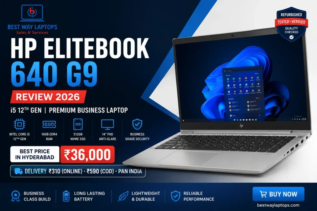 HP EliteBook 640 G9 i5 12th Gen refurbished business laptop review 2026