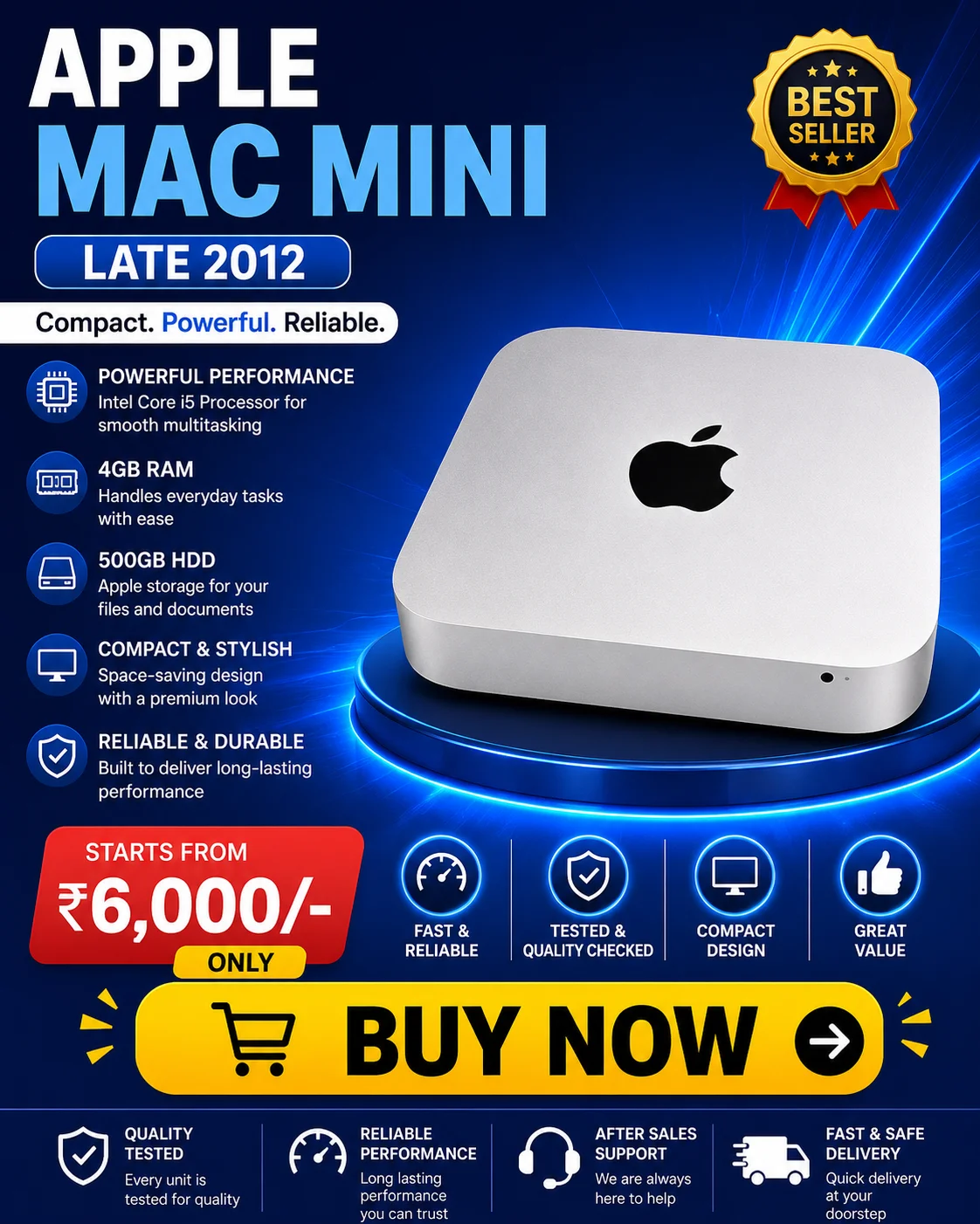 Apple Mac Mini Late 2012 Intel Core i5 4GB 8GB 16GB RAM in Hyderabad