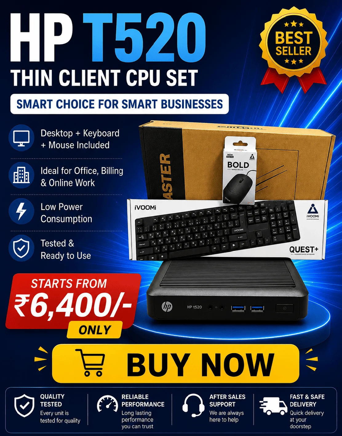 HP T520 Thin Client CPU Set with 19 inch Monitor Keyboard Mouse in Hyderabad