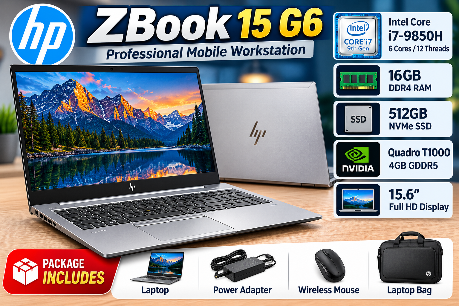 HP ZBook 15 G6 Refurbished Laptop – Professional Mobile Workstation - Image 4